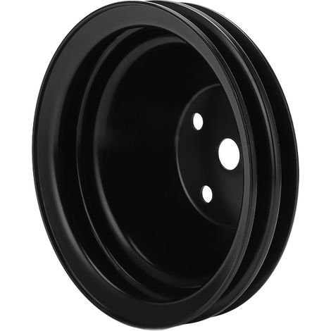 Poulie de vilebrequin à double gorge, poulie de pompe à eau longue de remplacement pour moteur Chevy Small Block SBC 262 350 400 (1/5)