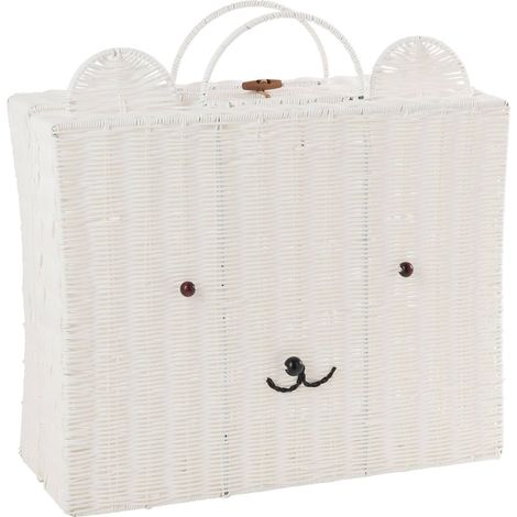 Panier valise blanc grand format - Blanc (1/5)