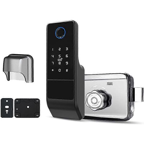 Serrure de porte intelligente Tuya Wifi étanche pour portail extérieur (1/5)