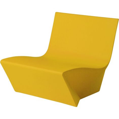 Kami Ichi Giallo zafferano - No cuscino originale slide di design per giardino esterno interno colorata moderna polietilene made in Italy sedia seduta poltrona