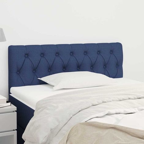 Tête de lit Style Classique Armoire de lit - Bleu 100x7x78/88 cm Tissu BV352676 - BonneVie (1/5)