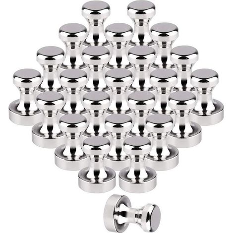 QAZQA Aimant Neodyme pour Tableau Blanc ou Réfrigérateur - Petit Aimants Puissant Forts Punaise (Ne convient pas pour les Tableau Magnétique en Verre), Ø 12x16mm, Lot de 24 pièces