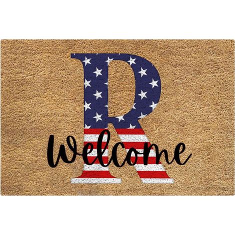 Tapis De Bienvenue - Tapis D'Entrée Extérieur Intérieur - Velours Cristal - 60 X 40 Cm - Pour Jour De L'Indépendance - 1 Pièce (1/3)