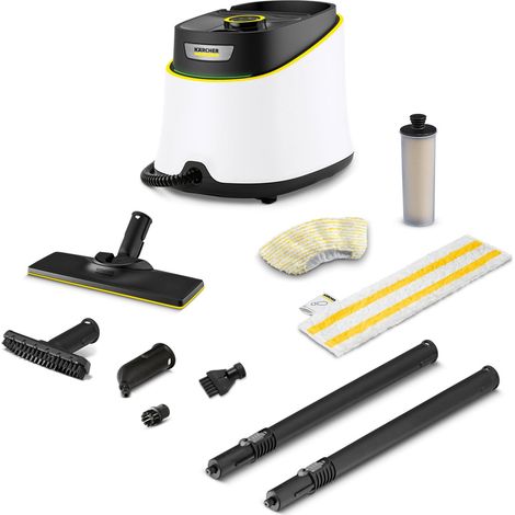 Nettoyeur Vapeur SC 3 Deluxe, Pression Vapeur : 3,5 bar, Préchauffage : 30 s, Puissance : 1 900 W, Surface : 75 m², Réservoir : 1 l, avec Kit de Nettoyage de Sol, Buses et Brosse Ronde (1/5)