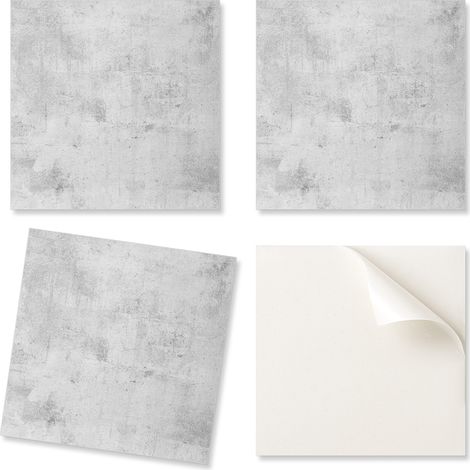 Azulejos de vinilo para pared, ideales para decoraci贸n de interiores modernos, con textura de hormig贸n visto, 9x30x30 cm.