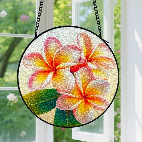 25cm Suspension en vitrail, attrape-soleil unique coloré élégant minimaliste, décoration fenêtre intérieure, cadeau Noël pour femme, homme, maman