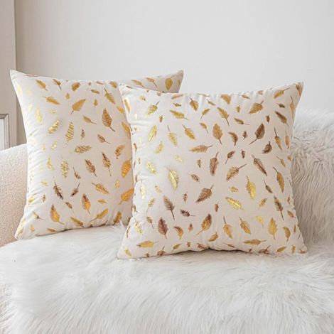 Housse De Coussin - Velours - 45 X 45 Cm - Pour Canapé Salon Lit - Décoration Intérieure Bohème - Lot De 2 (1/5)