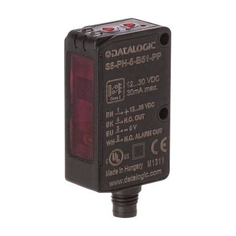 Datalogic Fotocellula a riflessione a tasteggio S8-PR-5-C01-PP 950801240 Commutazione con la luce, Commutazione con il (1/2)