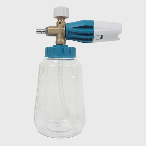 Schaumkanone, verstellbare Schaumlanze, transparentes Gehäuse, professionelle Auto-Schaumkanone mit 1/4-Zoll-Schnellanschluss, 4000 PSI, 1 l