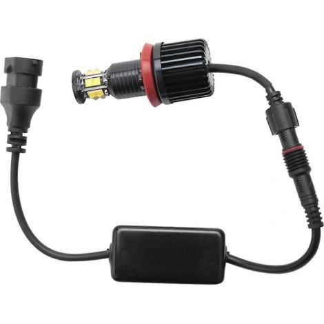 paire d'ampoules de phares de voiture Angel Eye 12 LED 120 W pour E82 E90 E92 E60 E61 E63 E89 X6 H8