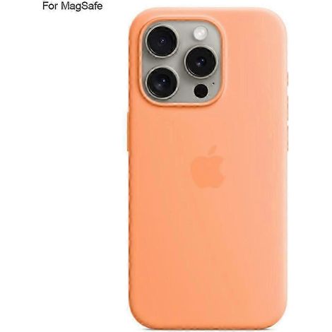 Stoßfeste Schutzhülle aus flüssigem Silikon, kompatibel mit MagSafe und iPhone 15 Pro, bietet verbesserten Halt und erhöhten Schutz vor Stürzen. (1/5)