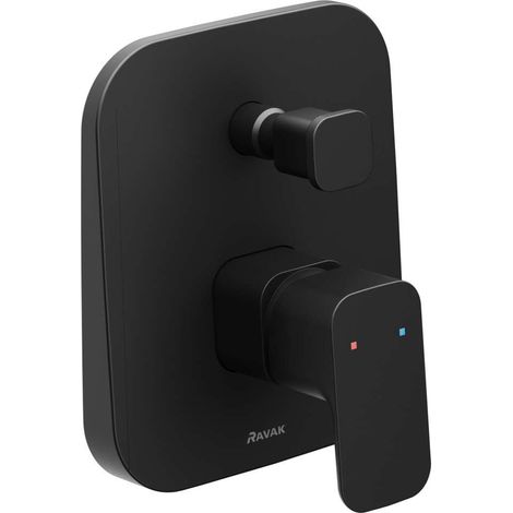 Ravak 10° Free - Wannenarmatur TD F 061.20 Unterputz, mit Einbaukörper, Schwarz X070156 (1/3)