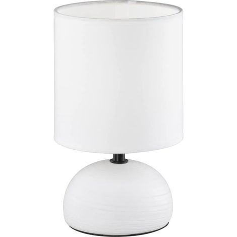 White Table Lamp with Cable Switch, E14 Max 40W, for Living Room (1/5)