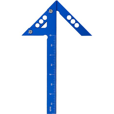 Réglet de traçage 45° 90° en alliage d'aluminium, outil de mesure et marquage en pouces pour menuiserie, gabarit de centrage (1/5)