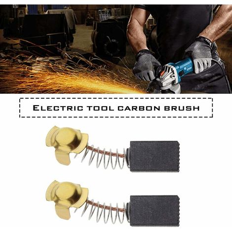 2 Paires Balais de Charbon Moteur Rechange de Perceuse Filaire Compatibles 71118mm (1/4)