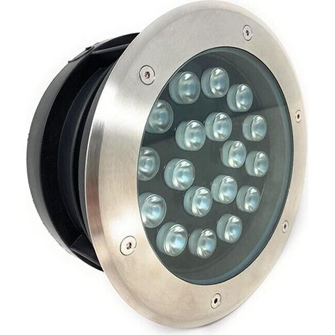 Faretto Carrabile Calpestabile Segnapassi Da Terra 18 W Led Luce Bianca Ip67