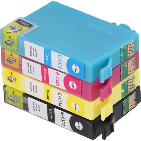 Cartouches d'encre pour imprimante, cartouches 4 couleurs T1321/T1332/T1333/T1334 (1/5)