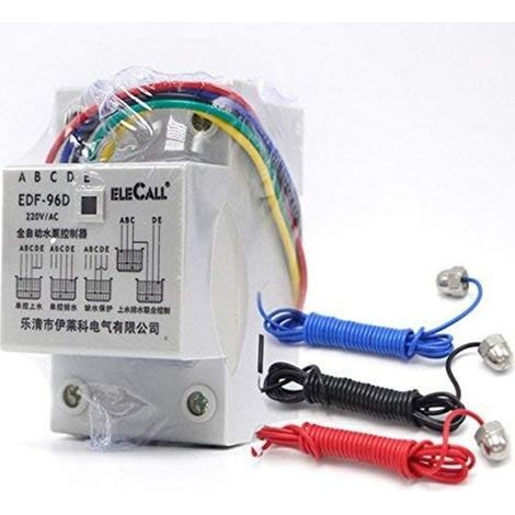 Df96D Ac220V 5A Rail Din Commutateur À Flotteur Régulateur De Niveau d'eau Automatique avec 3 Sondes (1/4)