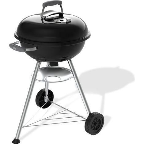 Barbacoa de carbón - Weber - Compact Kettle - Ø47 cm - Acero esmaltado - Tapón de ventilación - 6 cubiertos - Negro (1/4)