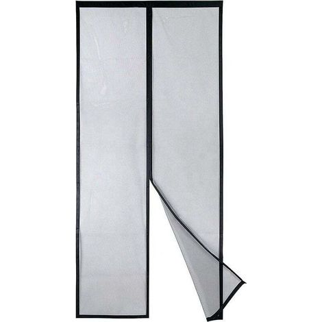 Magnetisches Moskitonetz für Türen – Extrem widerstandsfähiges Netzgewebe, magnetische Abdichtung von oben bis unten, automatischer Schließmechanismus, hält frische Luft im Inneren (120 x 210 cm, Schw (1/5)