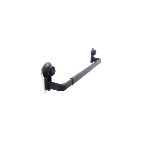 Porte-serviettes mural noir – Barres adhésives étanches 52-82 cm – Capacité jusqu'à 8 kg – Installation rapide sans perçage