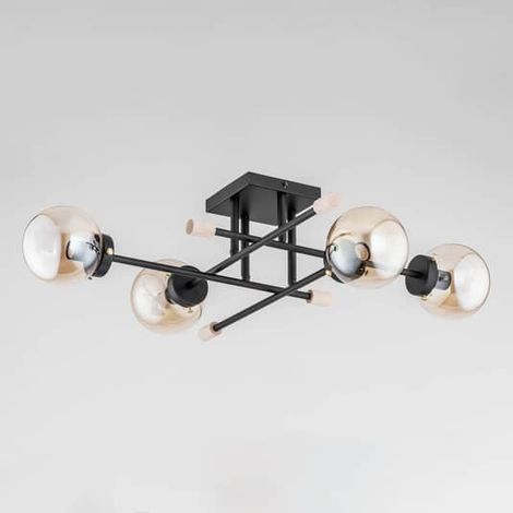 [GEBRAUCHT] B-Ware Euluna Deckenlampe Sinzig Deckenlampe Deckenlicht Flurleuchte E14 Schwarz Gold
