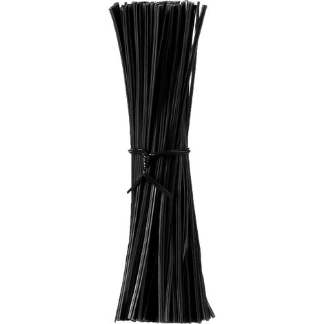 Lot de 400 attaches de torsion métalliques pour plantes, supports, tuteurs, liens flexibles pour arbustes, potagers - 5,5 mm - Noir - Linxor (1/4)