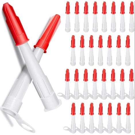 Embouts de Cartouche, Cartouche Douilles avec Bouchon de Protection Outil d'Étanchéité Buses de Calfeutrage Buse pour Silicone pour la Cuisine de Salle de Bain Finition de Scellage (1/5)