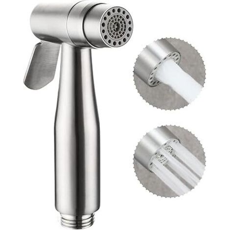 Hochwertiger tragbarer Bidet-Sprühkopf aus Edelstahl – Nur für die Toilettenbenutzung, Zubehör für die Toilettenreinigung mit Wasser – Crezuo