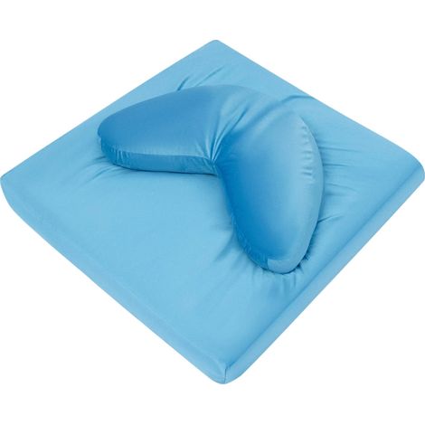 Ensemble de coussins de méditation, formes cœur et carré, matériaux durables, Bleu (1/2)