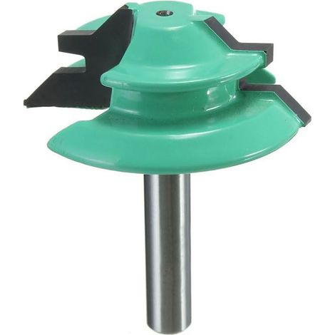 2 pezzi Punta per fresa a tenone con attacco da 1/4" e bloccaggio a 45 gradi, utensile per la lavorazione del legno