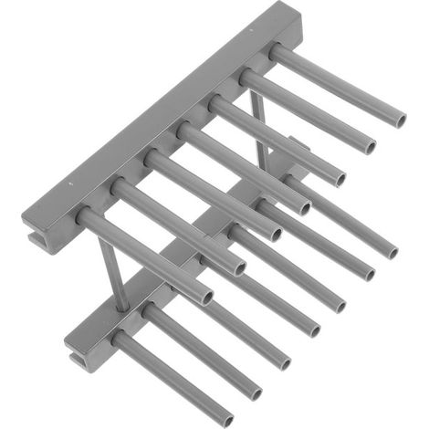 Escurridor de plástico para lavar platos,organizador ajustable para platos y tapas de ollas,color gris (1/5)