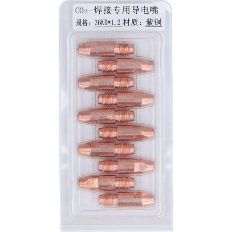 10 embouts de contact pour soudage MIG, torche, buse à gaz en cuivre 36KDx1,2