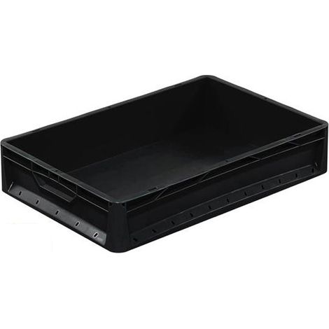 Contenedor de almacenamiento 600x400x120 negro