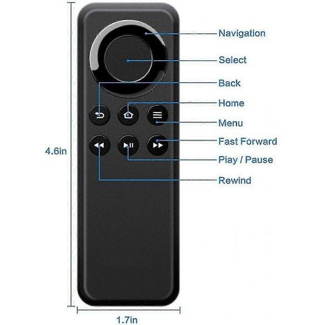 Nouvelle télécommande de remplacement CV98LM compatible avec Amazon Fire TV Stick et Amazon Fire TV Box (sans fonction vocale). (1/5)