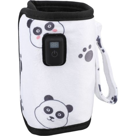 Chauffe-biberon portable USB avec maintien au chaud du lait et 21 niveaux de température réglables, idéal pour la maison, la famille et les voyages (Panda). (1/5)