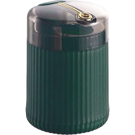 Dispenser automatico di stuzzicadenti a scomparsa, contenitore compatto di grande capacità con finestra trasparente per la cucina, verde scuro (1/5)