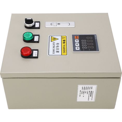 Thermostat intelligent 15KW 380V AC, régulateur PID triphasé, boîtier de contrôle température avec thermocouple type K M6 2M, sonde 2 mètres, commande précise chauffe. (1/5)