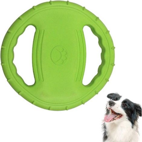 Jouet en forme de disque volant pour chien, jouet en caoutchouc résistant aux morsures de chien, jouet d'entraînement en extérie