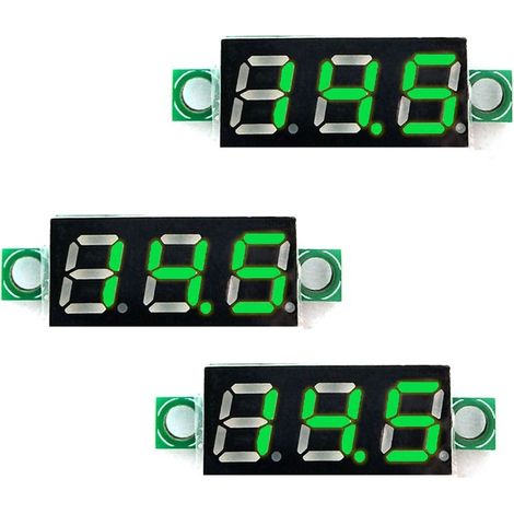 3PCS 0,36 pouce LED DC 0-100V vert Mini voltmètre numérique Moto Panneau Numérique (1/5)