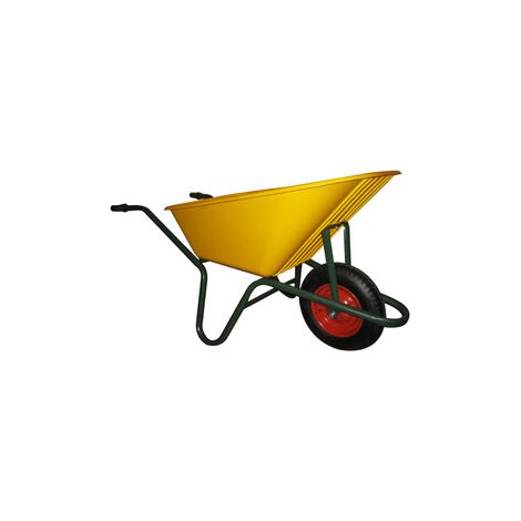 CARRIOLA SMONTATA C/VASCA IN PLASTICA 100 L GIALLO