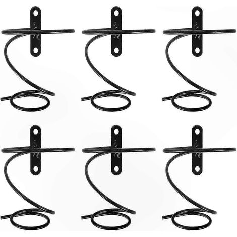 Set mit 6 wandmontierten Weinregalen aus Metall zur Präsentation von Rotweinen, inklusive Aufhängevorrichtung und Schrauben (1/5)