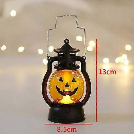 Bougies LED d'Halloween, décorations d'horreur, fantômes, citrouilles, château, maison hantée, accessoires d'extérieur 08 (1/5)