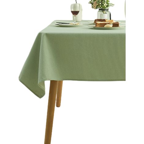 Nappe carrée en polyester lavable et infroissable, nappe décorative en tissu.