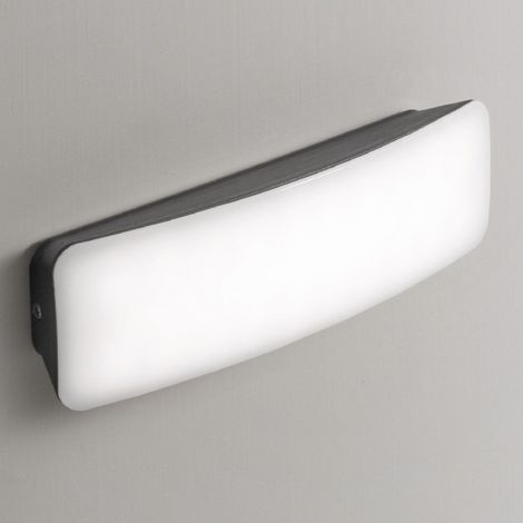 Applique sintetico policarbonato gea led dagr ges150 led lampada parete segnapasso moderna ip54