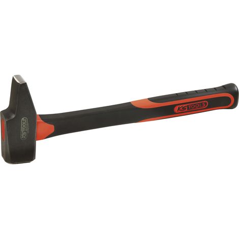 Ks Tools – Marteau de mécanicien 630g – Manche tri-matière pour prise en main optimale – Extrémités polies pour surfaces lisses