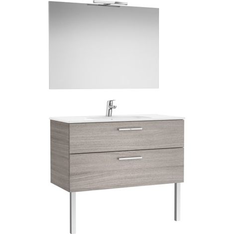 CONJUNTO VICTORIA BASE+LAVABO 1000 RBL.CITY TEXTURIZ.2 CJN.EPJO.APL.LED