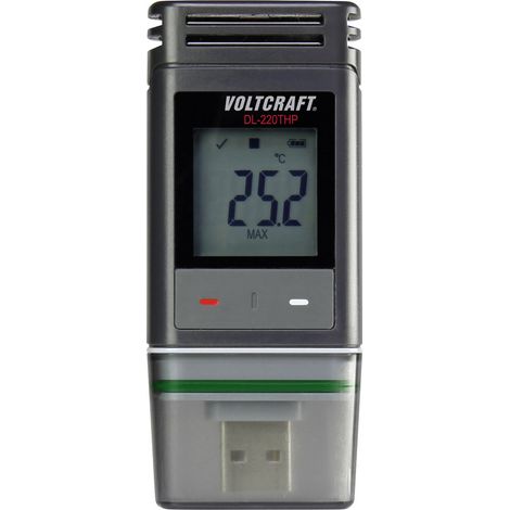 VOLTCRAFT DL-220 THP DL-220THP Temperatur-Datenlogger, Luftfeuchte-Datenlogger, Luftdruck-Datenlogge