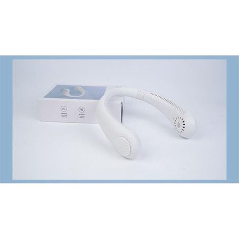 Ventilateur Nuque Portable,USB Ventilateur de Cou avec Batterie 600mAh,Ventilateur Mains Libres Sans Pale,3 Vitesses, Ventilateur Silencieux Réglable à 360°pour Bureau, Domicile,Voyage (B (1/3)