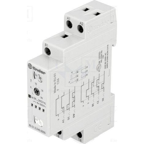Finder Multifunktions-Minuterie Modulares Weiß